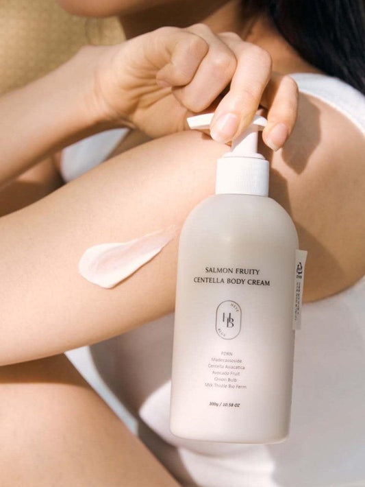 HEVEBLUE Salmon Fruity Centella Body Cream - Song of Skin